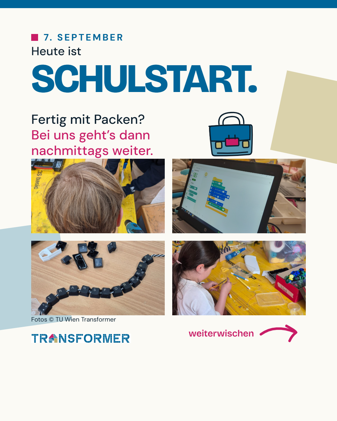 Schulstart! Jetzt geht es bei uns weiter