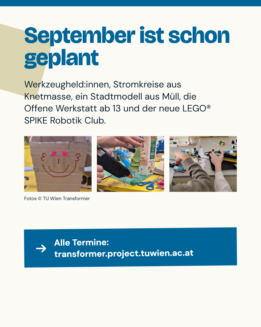Drei Fotos aus Werkstattworkshops